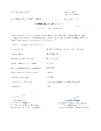 Pune Work Completion